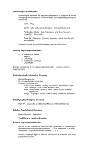 Psych Disorders Notes - Springfield Public Schools