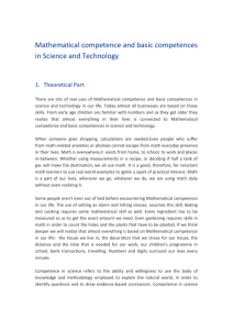 Mathematical Competenc Science and Technology (edited)