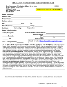 Fair Application Form - Iowa State University Extension and Outreach