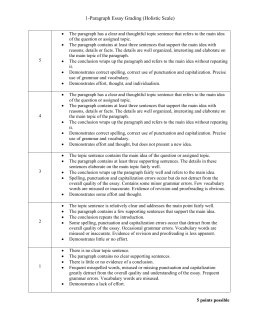 Response paragraph essay