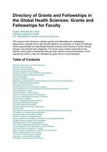 Grants and Fellowships for Faculty