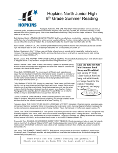 Hopkins North Junior High 8th Grade Summer Reading Applegate