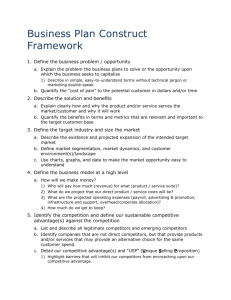 Business Plan Construct Framework - Mod-Link