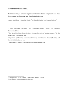 SUPPLEMENTARY MATERIAL Rapid monitoring of carvacrol in