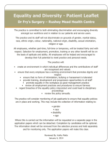 Equality and Diversity - Patient Leaflet