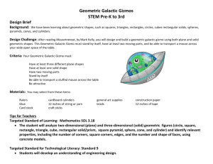 Rubric for Geometric Galactic Gizmo