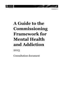 A Guide to the Commissioning Framework for Mental Health and