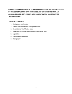 annexure x conservation management plan framework