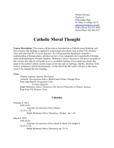 Catholic Moral Thought