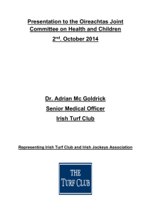 Dr Adrian McGoldrick, The Turf Club and Irish Jockey`s Association