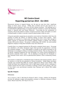 BCI Centre Grant Reporting period Jan 2014