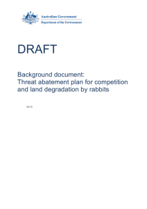 Threat abatement plan for competition and land degradation by rabbits