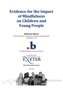 Evidence for the Impact of Mindfulness on Children and Young People