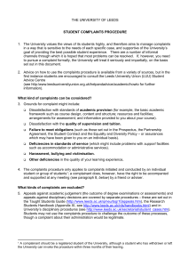 the full Student Complaints Procedure