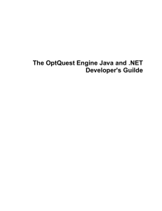 OptQuest Java/.NET Documentation (WORD)