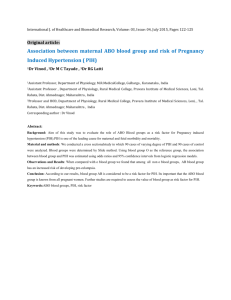 Association between maternal ABO blood group and risk of