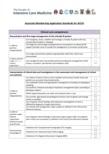 Associate Membership Application Standards for ACCPs Clinical