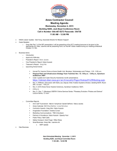 Ames Contractor Council Meeting Agenda Wednesday, November 4