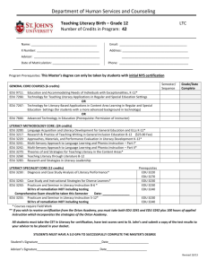 program planning sheet - St. John`s University