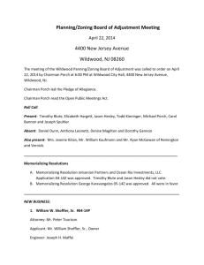 Planning-Zoning Minutes, April 22, 2014