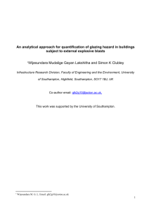 An analytical approach for quantification of glazing