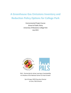 a greenhouse gas emissions inventory and