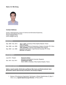 Name: Dr. Wei Dong Contact Address: Division of Bioengineering
