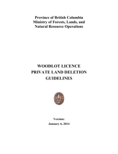 Private Land Deletions - Ministry of Forests, Lands and Natural