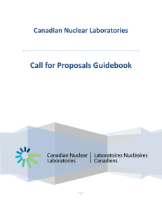 Overview of Call for Proposals - Canadian Nuclear Laboratories