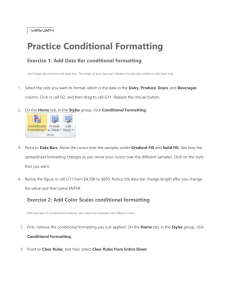 Practice Conditional Formatting