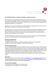 Two PhD fellowships in medicinal chemistry/organic chemistry The