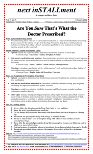 Are You Sure That`s What the Doctor Prescribed?