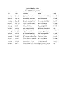 Poquessing Middle School 2014 – 2015 Wrestling Schedule Day
