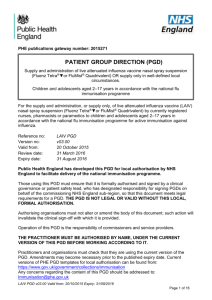 patient group direction (PGD) template