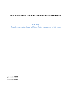 Skin Cancer: Management Guidelines for the Peninsula