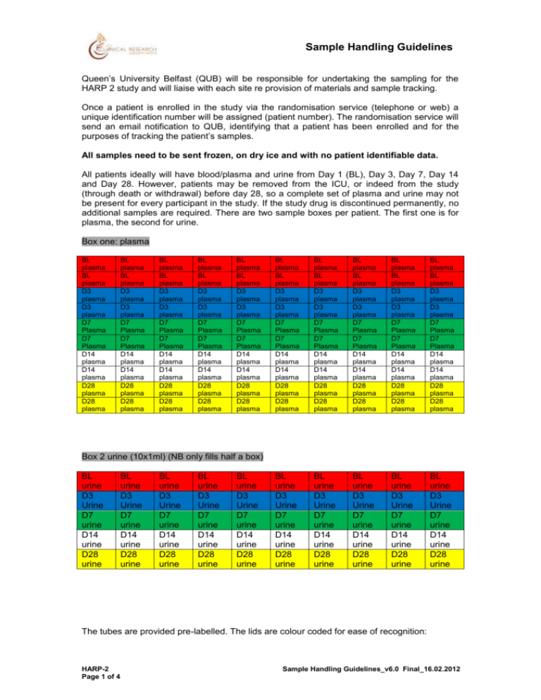 Sample Handling Guidelines v6.0