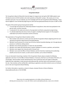 Young Alumni Board The Young Alumni Board of Maryville