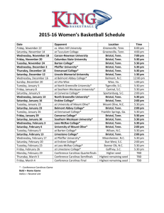 2015-16 Women`s Basketball Schedule