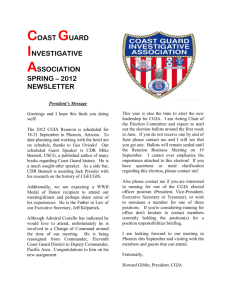Newsletter - Coast Guard Investigative Association