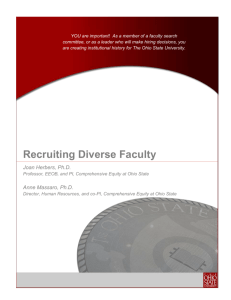 Recruiting Diverse Faculty - Human Resources at Ohio State