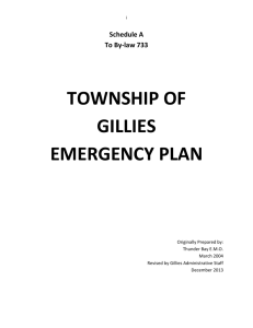 emergency plan - Township of Gillies
