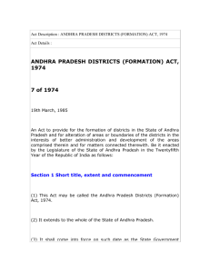 andhra pradesh districts (formation) act, 1974