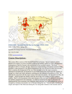 EUH 4280 – Second World War in Europe, 1939-1945