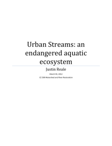 Urban Streams: an endangered aquatic ecosystem