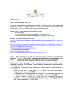 Important Information for Teachers - Southeastern Louisiana University