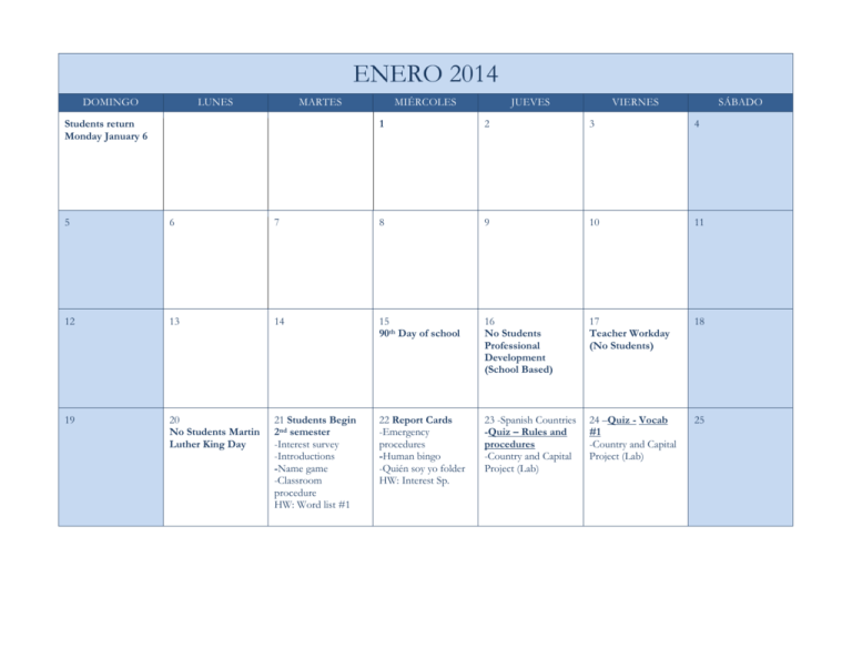 Enero 2013 West Ashley High School