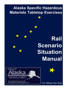 Rail Scenario SitMan - Alaska Division of Homeland Security