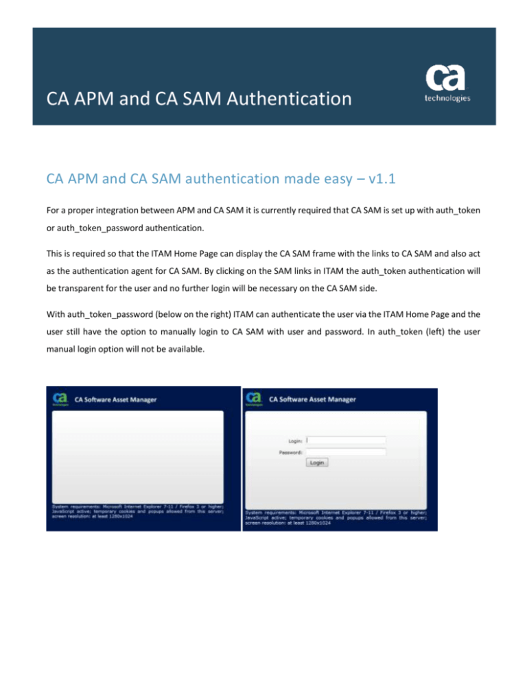 Configuring CA SAM with LDAP authentication