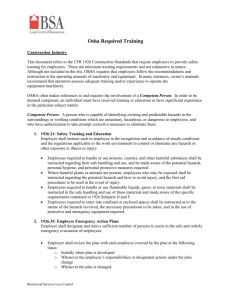 Osha Required Training - Brentwood Services, Inc.