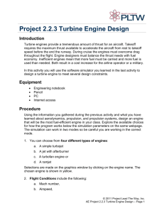 Project 2.2.3 Turbine Engine Design